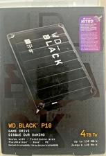 WD_BLACK P10 4TB External Game Drive USB 3.2 HDD for Xbox PlayStation PC Mac NEW