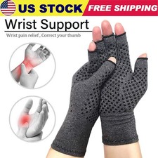 Copper Compression Gloves Medical Arthritis Pain Relief Hand Support Brace USA