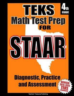 TEKS 4th Grade Math Test Prep for STAAR by Teachers' Treasures (English) Paperba