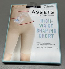 New Assets Spanx High Waist Shaping Short Size 4 Black Style 871B 180-220 Lb