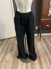 Vintage Donna Karan Collection Black Label Wide Leg Industrial Pants Linen Wool