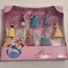 Disney Princess Collectible Figures Set of 7 Dolls Cake Toppers Disneyland