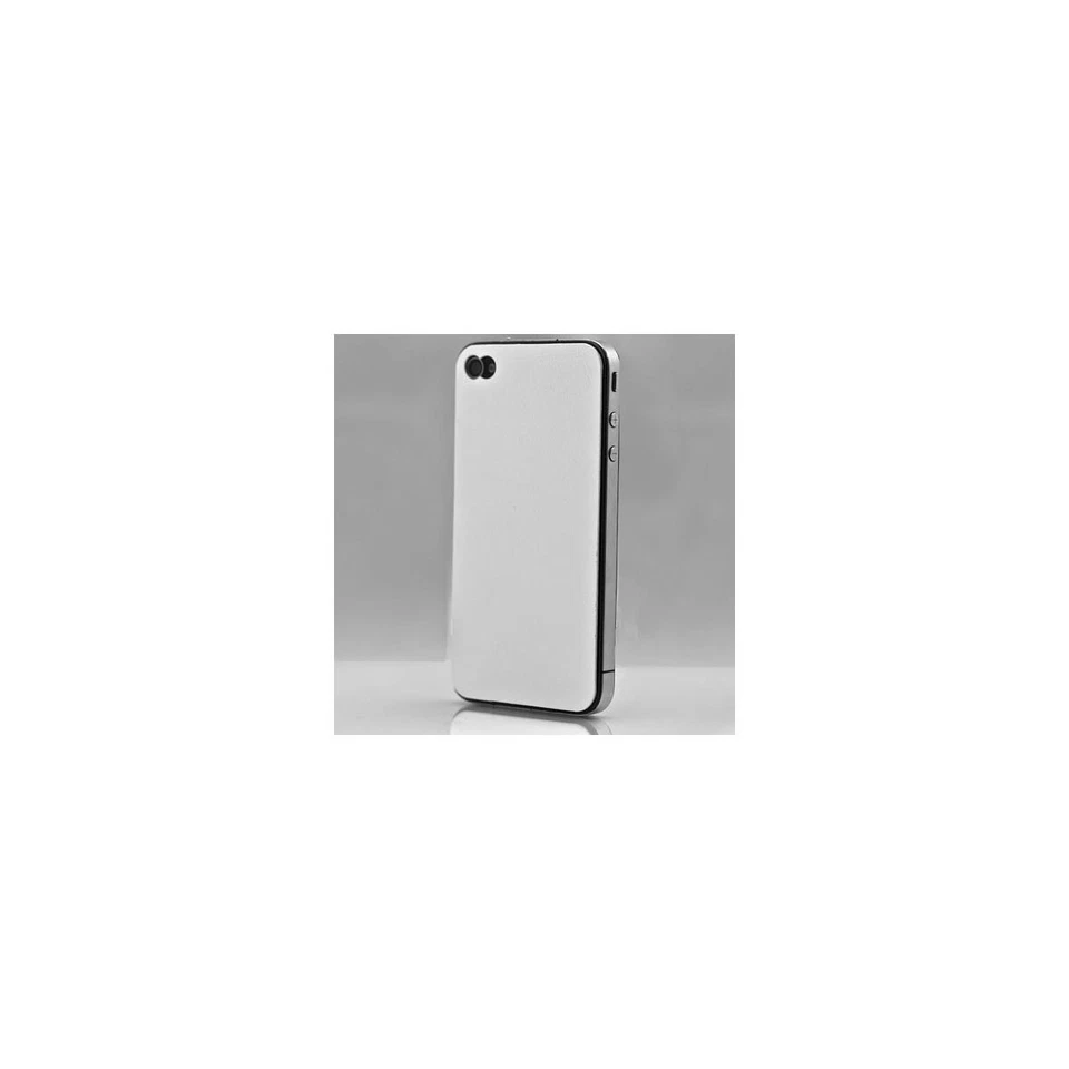 SlickWraps Cuero Glaciar para iPhone 4/4S, Blanco Foto 2 de 4