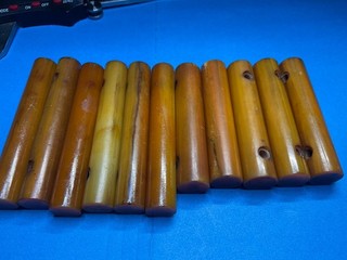 11 BEAUTIFULLY MARBLED BAKELITE RODS —PLEASE LOOK AT PICTURES FOR DETAILS—
