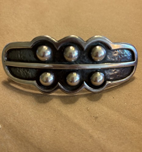 Vintage Sterling Silver 925 Pat Areias Hair Clip Barrette Western Modern