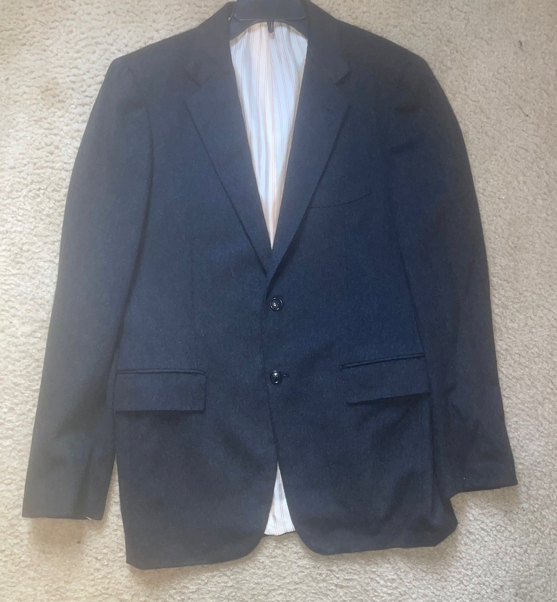 SARTORIA PARTENOPEA Men Black Cashmere Mink Blend Sport Coat