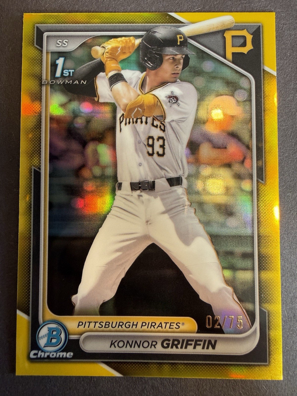2024 Bowman Draft - Chrome Konnor Griffin #BDC-22 Yellow Refractor /75 (RC)