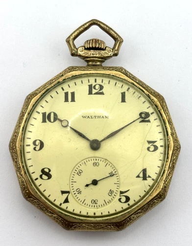 Waltham Antique Mechanical Pocket Watch 17J  12s  Gr.225  21124298  DOESN'T WORK
