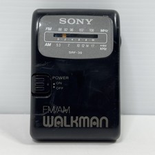 Sony SRF-39 FM/AM Portable Radio Walkman with Belt Clip Black