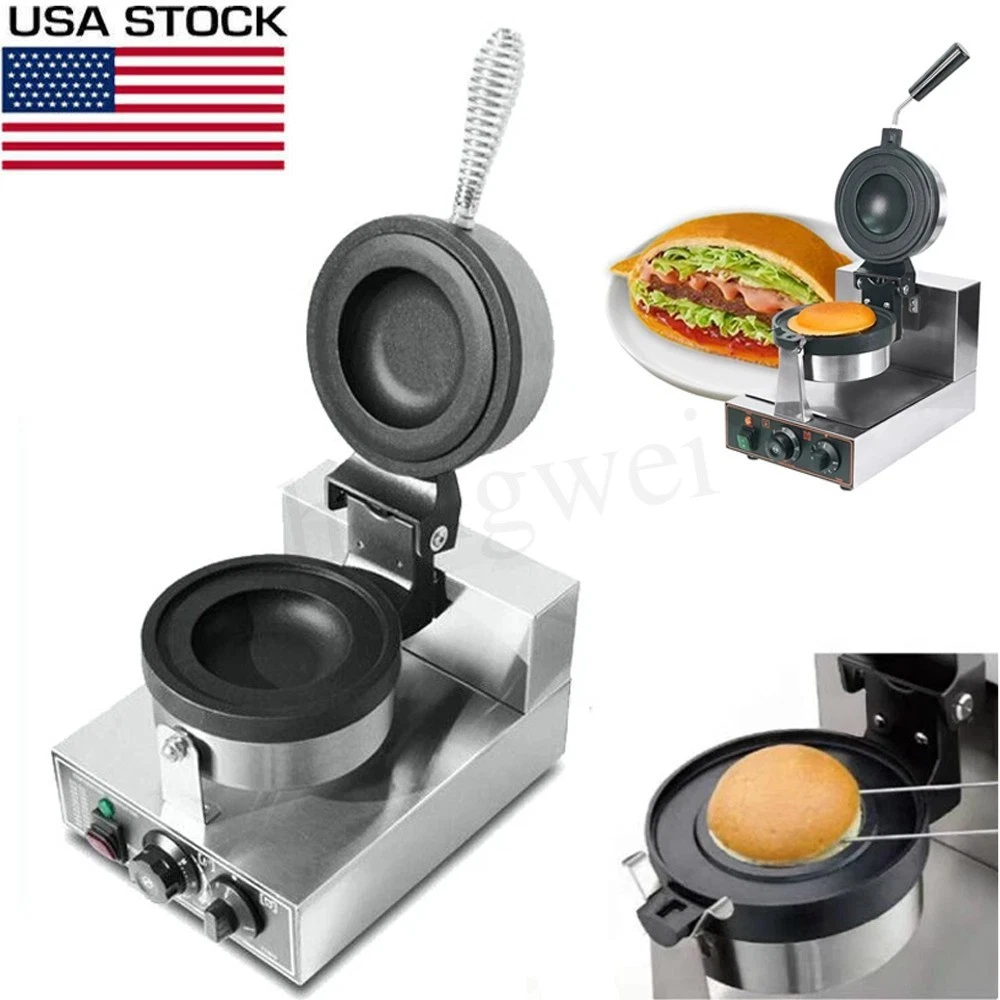 1200W UFO Burger Maker Ice Cream Burger Panini Press Baker Waffle Making Machine