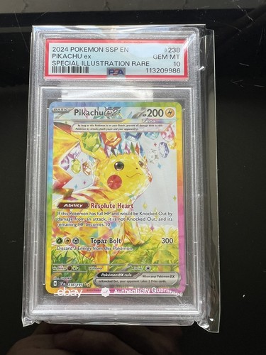 Pikachu ex graded PSA 10 for sale on eBay
