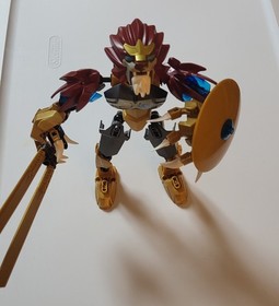 LEGO Chima Chi Laval Figure Incomplete With Manual And After Market Weapon 70200