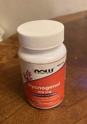 NOW Foods Pycnogenol 100 mg Se Free Radical Scavenger BB  1/2025