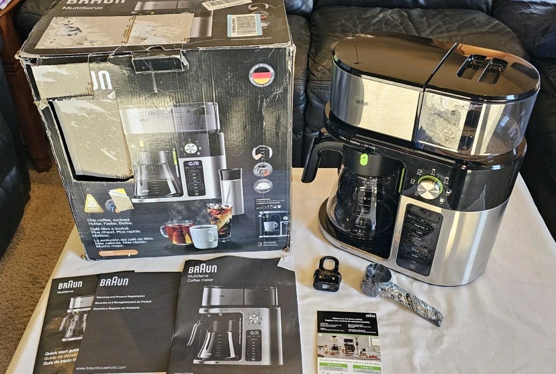 Braun KF9150 MultiServe Coffee Machine AS IS FOR PARTS OR REPAIR