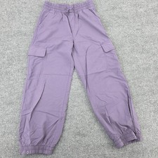 Zella Pantaloni Bambina Ragazza Grandi 10-12 Viola Paracadute Asciugatura Rapida Cargo Caviglia Jogger