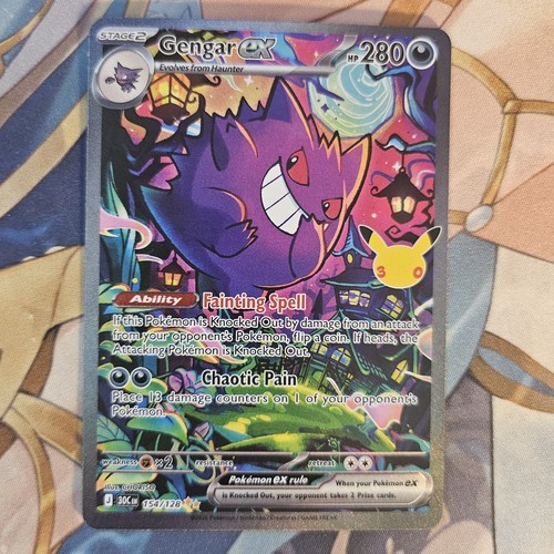 Pokémon TCG 30th Anniversary Celebration Gengar EX SIR 154/128 New Set CLEAN 