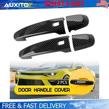 Carbon Fiber Door Handle Cover Trim Exterior For Chevrolet Camaro 2016+ 2-10X