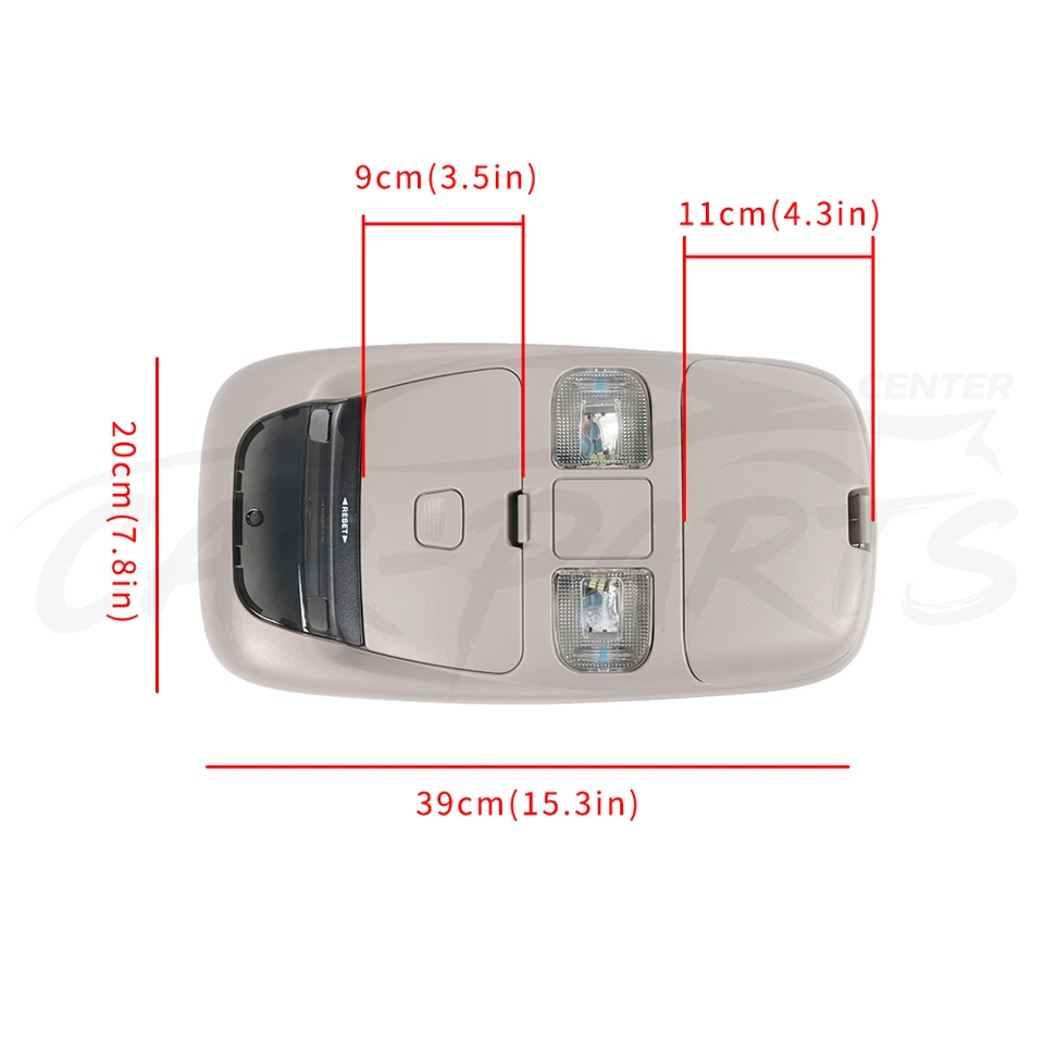 For 1998-2002 Dodge Ram 1500 2500 Overhead Console Dome Light Storage 55350657 Foto 3 de 4