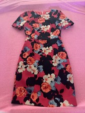 J. Crew Women’s Short Sleeve Floral Sheath Dress Size 00 Polyester Lined Zip