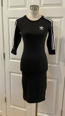 Urban Outfitters Black classic Adidas with striped bodycon