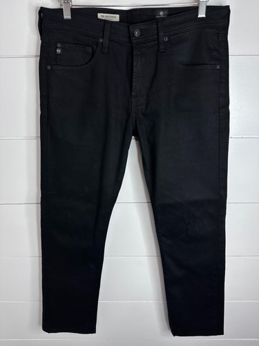Adriano Goldschmied Mens Black Jeans The Matchbox Slim Straight Size 32