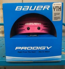 Bauer Prodigy Pink Youth Hockey Helmet |  YTH Child Girls Ice Roller HECC CSA CE