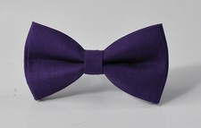 Boy Kids Baby Egg Plant Violet Dark Purple Bow Tie Bowtie Wedding 1-6 YearsOld
