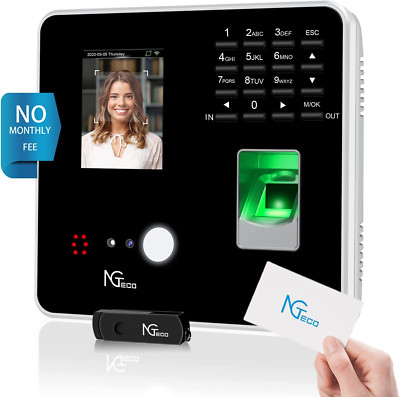 (Used) NGTeco MB2 Face Fingerprint RFID PIN 4-in-1 Automatic Punch Time Clock