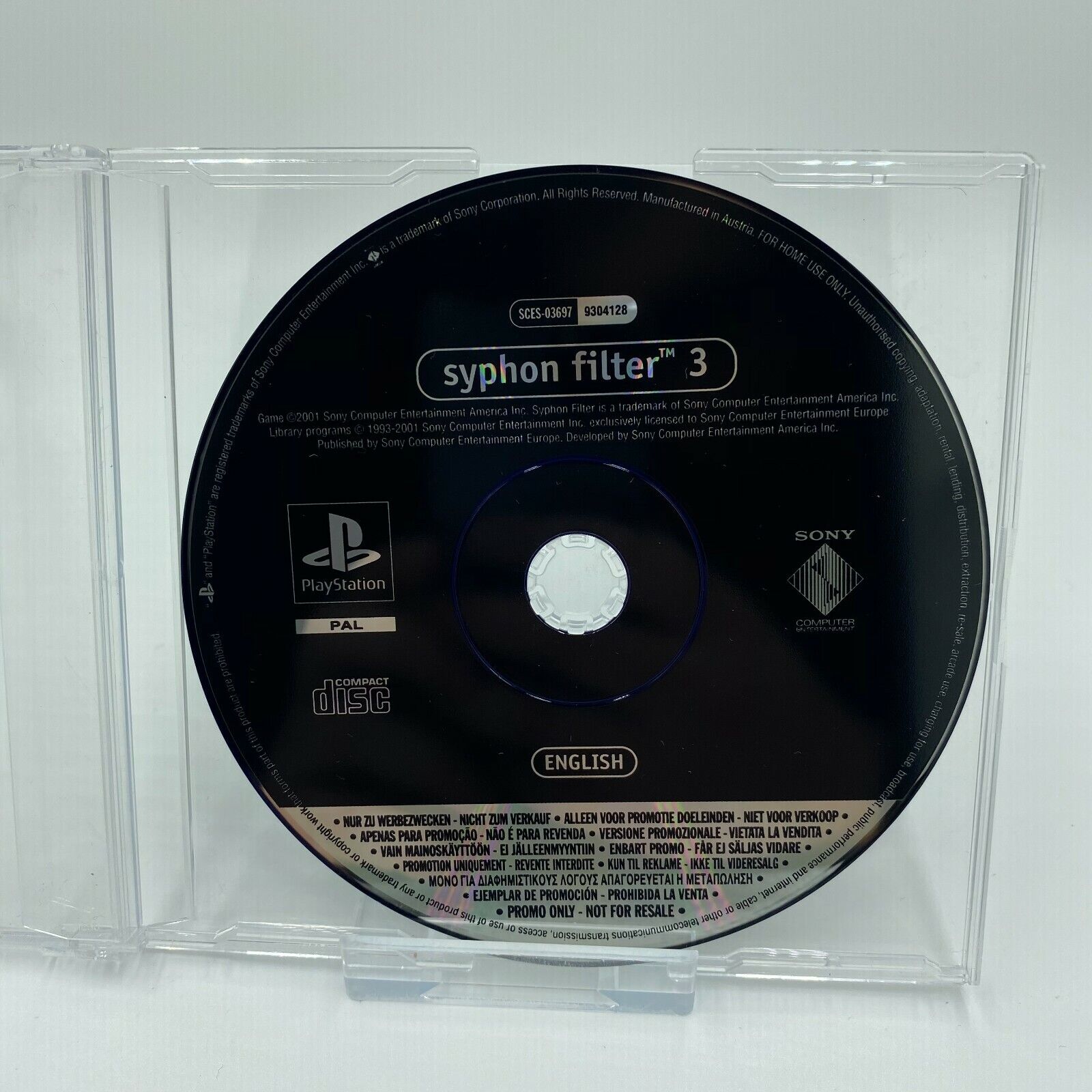 Syphon Filter 3 Sony PlayStation 1 PS1 PAL Promo Version Rare