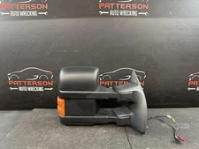 08 F350 POWER DUAL ARM TELESCOPIC PASSENGER SIDE VIEW DOOR MIRROR BLACK TEXTURED