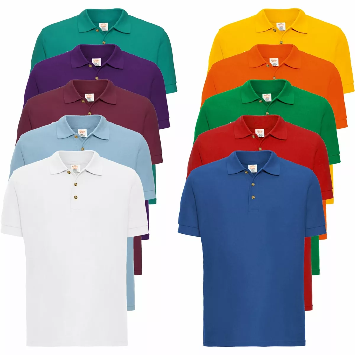 New Mens Polo Shirt Top Short Sleeve Designer Plain T shirt Tee Golf Fashion