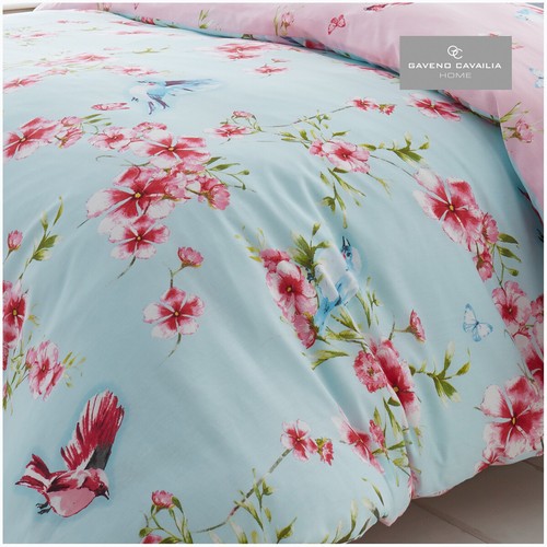 BIRDS & FLOWER DUVET COVER SET QUILT REVERSIBLE BEDDING & PILLOW CASE ALL SIZE - Picture 43 of 99