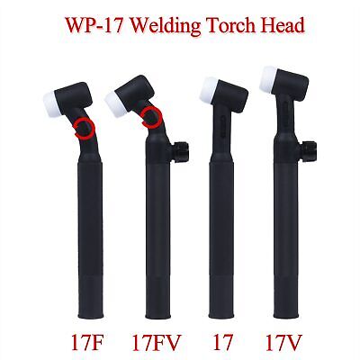 Tig Welding Torch Head with Valve Air Cooled for WP-17V Welding Torch Welding Accessory Welding Torch 214.5cm/8.271.77in WP-17V Torch Flexible Head 