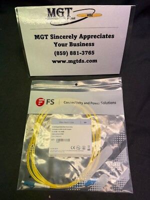 FS.COM / SMLCSCSX / FIBER PATCH CORD 9/125 SM LC/UPC-SC/UPC SIMPLEX / 3 METERS
