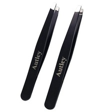 AUTLEY Eyebrow Tweezers, Classic  Slant Tip, Stainless Steel Precision Remover