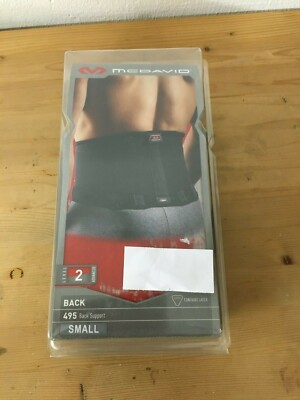 McDavid 495 Rückenbandage, Qualitäts Rückenstütze schwarz Gr. S