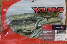 YUM Fishing YVKT4280 4.25" Vibra King Tube Snot Rocket-1pk of 8pcs-NEW-SHIP 24HR