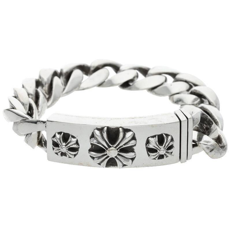 Chrome Hearts Size 13Link Id 3Chx Silver Bracelet 121.31G Chrome Hearts Size 13Link Id 3Chx Silver Bracelet 121.31G