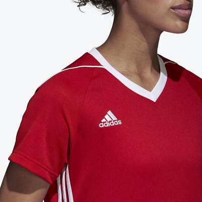 Adidas Women's Soccer Tee Tiro 17 Jersey Climacool Football Red