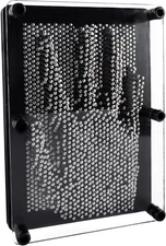 Super Z Outlet Classic 3-Dimensional Pin Art Board Metal Silver Toy for Sculptur