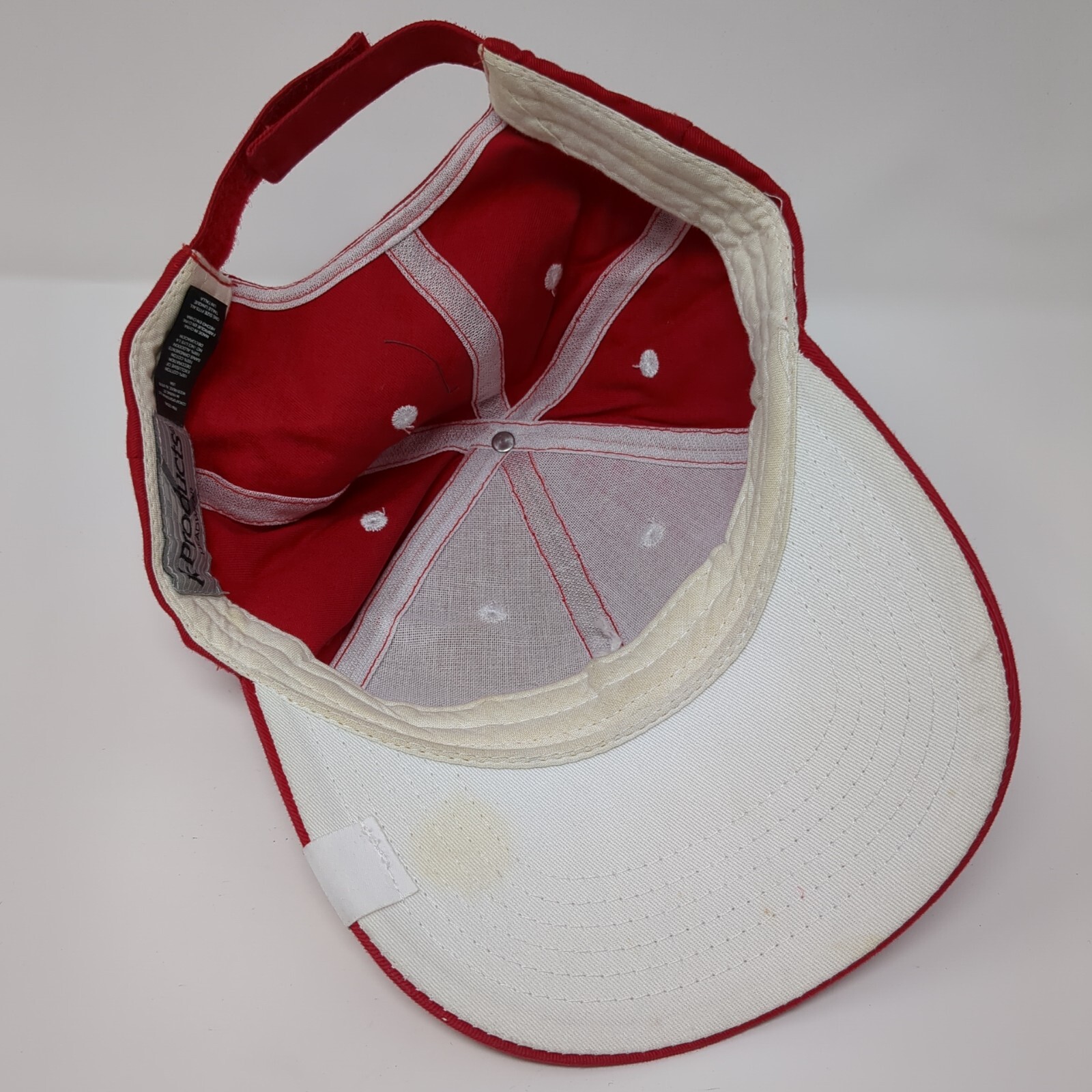 Budweiser Strapback Hat Red OSFA Adjustable Embro… - image 8