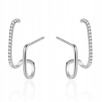 Fraise S925 Silber Ohrringe Mit Zirkonen Doppelt