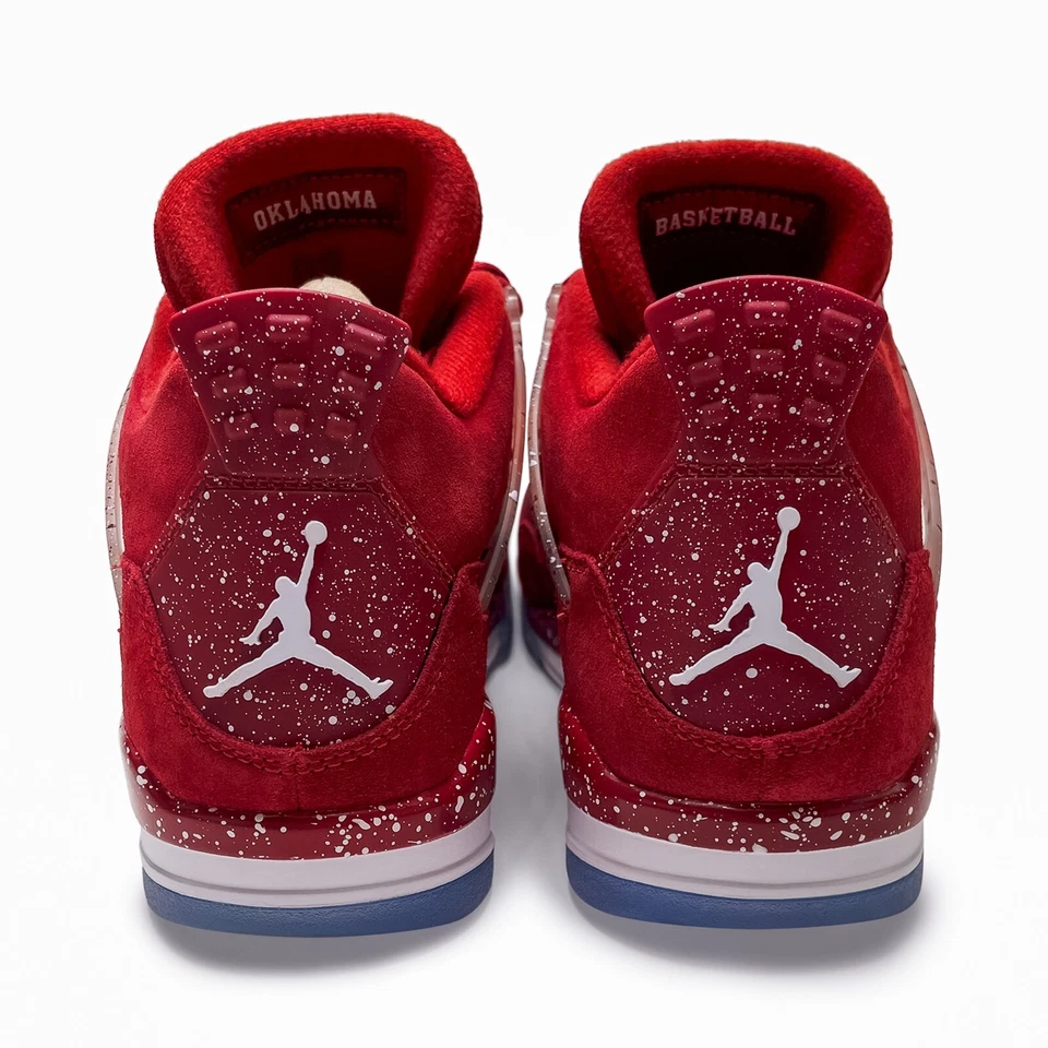 Air Jordan 4 Oklahoma PE Talla 8.5 VNDS Promo Muestra Sooners Friends and Family Foto 4 de 4