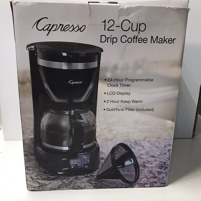 Capresso Drip Coffee Maker 12 Cup Programmable 50oz Model 424 New Open Box