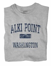 Alki Point Washington WA T-Shirt Seattle EST