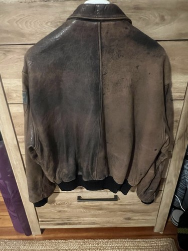 1987 Vintage Avirex Leather Aviator Type A2 Flight Jacket w/Flying Tigers Patch - Picture 6 of 24