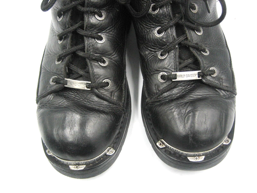 Harley-Davidson Black Leather Lace Up Steel Toe Motorcycle Boots Men's Size 11 - Bild 6 von 21