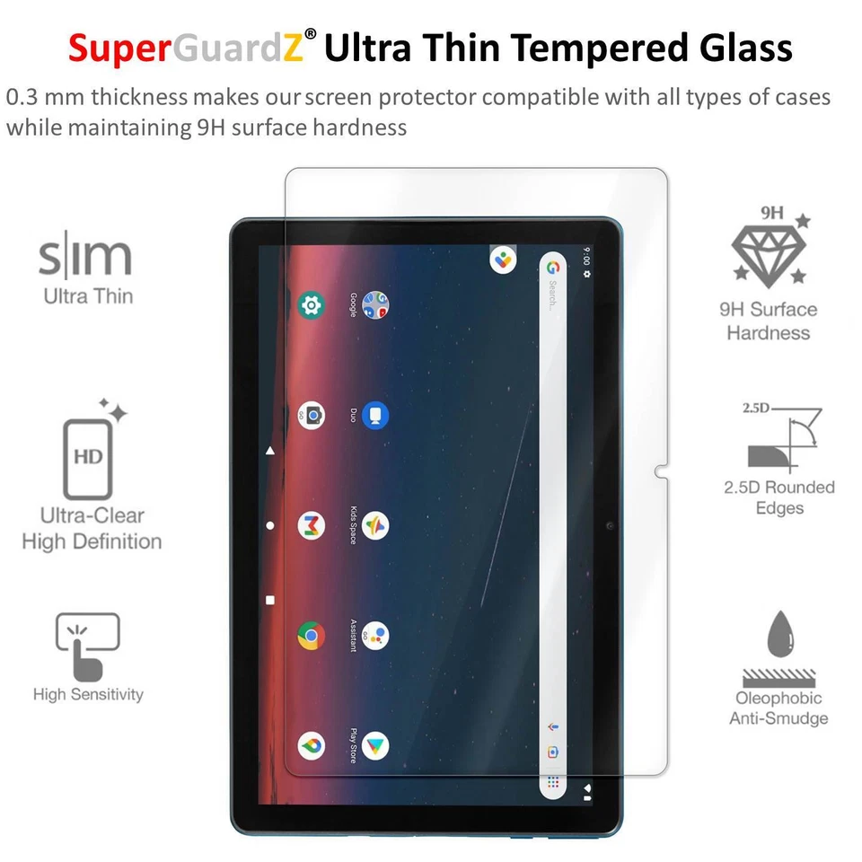 Protector Pantalla Cristal Templado Protector Para Tablet Onn 10.1" (Gen 3, 2022) / 10" Foto 3 de 4