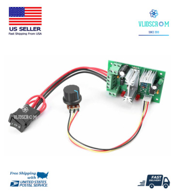 DC 6-30V 10A PWM Motor Speed Controller Reversible Switch Variable Regulator