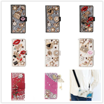 Wallet Leather Flip Luxury Bling Rhinestone Phone Case Cover For Moto G Stylus